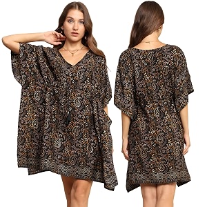 ke kanha exports kaftan dresskafthankaftan kurti for womenbeach wear dress for womenboho beachborder print drawstring tasselprintedeasily fits m to xxlbust32-42in length36in