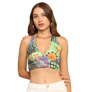 ke kanha exports halter neck wrap toptop for womenbackless tops for womenhalter neck topsadjustable wrap waistboho beach border printeasily fits s-mbust30-36inchlengthupto 18inch