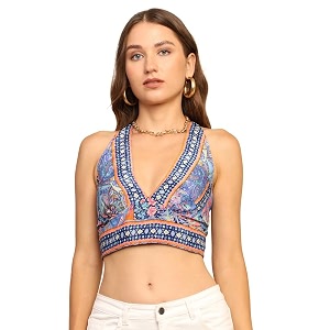 ke kanha exports halter neck wrap toptop for womenbackless tops for womenhalter neck topsadjustable wrap waistboho beach border printeasily fits s-mbust30-36inchlengthupto 18inch