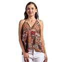 KE Kanha Exports Tops for Women Western | Jeans Tops for Women | Sleeveless Crop top | Summer | Beach wear | Stylish Trendy Tunics Halter Neck top | Fashion Any Occasion (Maroon Terra-Cotta 2424)