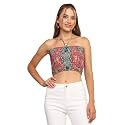 KE KANHA EXPORTS Tube Tops for Women Strapless|Smocked Bandeau Crop Top|Boho Beachwear|Multicolor|Easily fits S-M-L