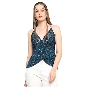 ke kanha exports tops for women western  jeans tops for women  sleeveless crop top  summer  beach wear  stylish trendy tunics halter neck top  fashion any occasion light carmine pink 2424