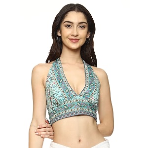 ke kanha exports halter neck wrap toptop for womenbackless tops for womenhalter neck topsadjustable wrap waistboho beach border printeasily fits s-mbust30-36inchlengthupto 18inch