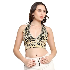 ke kanha exports halter neck wrap toptop for womenbackless tops for womenhalter neck topsadjustable wrap waistboho beach border printeasily fits s-mbust30-36inchlengthupto 18inch