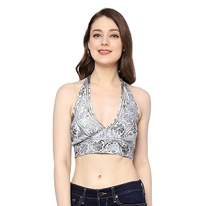 ke kanha exports halter neck wrap toptop for womenbackless tops for womenhalter neck topsadjustable wrap waistboho beach border printeasily fits s-mbust30-36inchlengthupto 18inch