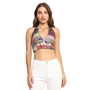 ke kanha exports halter neck wrap toptop for womenbackless tops for womenhalter neck topsadjustable wrap waistboho beach border printeasily fits s-mbust30-36inchlengthupto 18inch