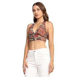 ke kanha exports halter neck wrap toptop for womenbackless tops for womenhalter neck topsadjustable wrap waistboho beach border printeasily fits s-mbust30-36inchlengthupto 18inch