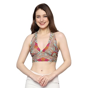 ke kanha exports halter neck wrap toptop for womenbackless tops for womenhalter neck topsadjustable wrap waistboho beach border printeasily fits s-mbust30-36inchlengthupto 18inch
