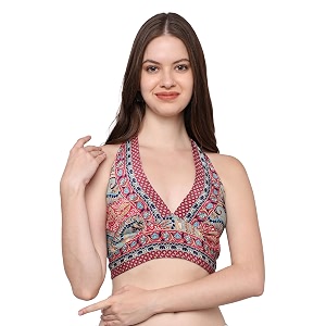 ke kanha exports halter neck wrap toptop for womenbackless tops for womenhalter neck topsadjustable wrap waistboho beach border printeasily fits s-mbust30-36inchlengthupto 18inch