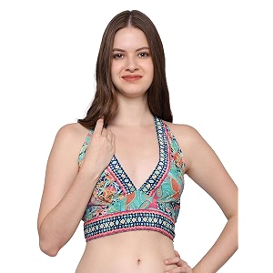 ke kanha exports halter neck wrap toptop for womenbackless tops for womenhalter neck topsadjustable wrap waistboho beach border printeasily fits s-mbust30-36inchlengthupto 18inch