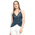 KE Kanha Exports Tops for Women Western | Jeans Tops for Women | Sleeveless Crop top | Summer | Beach wear | Stylish Trendy Tunics Halter Neck top | Fashion Any Occasion (Light Carmine Pink 2424)