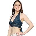 KE KANHA EXPORTS Halter Neck Wrap Top|top for Women|Backless Tops for Women|Halter Neck Tops|Adjustable wrap Waist|Boho Beach Border Print|Easily fits S-M|Bust30-36Inch|LengthUpTo 18Inch