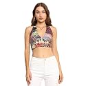 KE KANHA EXPORTS Halter Neck Wrap Top|top for Women|Backless Tops for Women|Halter Neck Tops|Adjustable wrap Waist|Boho Beach Border Print|Easily fits S-M|Bust30-36Inch|LengthUpTo 18Inch
