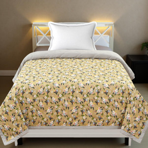 kea solid single comforter for  ac room microfiber emerged green