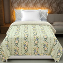 KEA Solid Single Comforter for  AC Room (Microfiber, Green Cream)