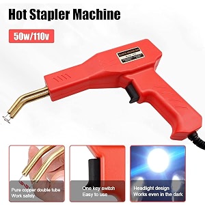 keaa 50w hot stapler plastic welding machine car bumper repair kit plier flatoutside cornerinside cornerwave staples welding repairing machine welder gun repair red hot hot stapler
