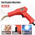 Keaa 50w Hot Stapler, Plastic Welding Machine Car Bumper Repair Kit, Plier, Flat/Outside Corner/Inside Corner/Wave Staples, Welding Repairing Machine Welder Gun Repair (Red hot Hot Stapler)