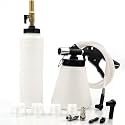 Keaa Pneumatic Brake Fluid Bleeder Tool Kit with Extractor and Refill Bottle | 1L Vacuum Brake Oil Change Set with Adapters, Plugs and Hose | Apply to Car, Truck, Motorcycle, 90-120PSI