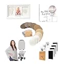 KeaBabies 14-Pack Nursing Pads with Baby Hand and Footprint Kit Frame, Baby Memory Book, Inkless Ink Pads, and Multi-Use Nursing Cover - Thoughtful Keepsake and Shower Gifts for New Mom