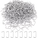 Keadic 1000Pcs 3/4" Galvanized Hog Rings Assortment Kit, Professional Upholstery Hog Rings Installation Kit fo Upholstery, Bungee Shock, Meat & Sausage Casings, Animal Pet Cages