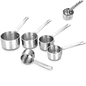 KEAWELL Premium 18/10 Measuring Cup Set (Silver, 5PC Measuring Cups)