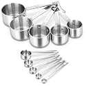 KEAWELL Premium 18/10 Measuring Set (Silver, Measuring Cups & Spoons)