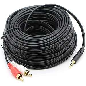 35mm trs male to 2rca male stereo y splitter rca cord compatible with tvsmartphone mp3 tablet stereo receiver car speaker 10 meter