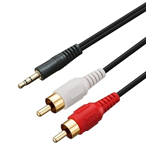 35mm trs male to 2rca male stereo y splitter rca cord compatible with tvsmartphone mp3 tablet stereo receiver car speaker 3 meter