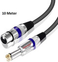 Kebilshop Mic Cable Jack Male To XLR 3PIN Female Cord Wire For Microphone 10 meter XLR Wire Connector