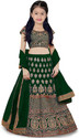 Kedar Fab Girls Lehenga Choli Ethnic Wear Embroidered Lehenga, Choli and Dupatta Set (Green, Pack of 1)