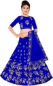 Kedar Fab Girls Lehenga Choli Ethnic Wear Embroidered Lehenga, Choli and Dupatta Set (Light Blue, Pack of 1)