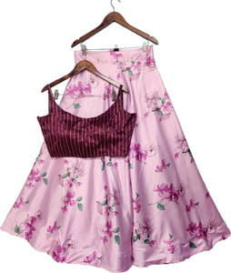 kedar fab girls lehenga choli ethnic wear printed lehenga choli purple pack of 1