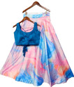 Kedar Fab Girls Lehenga Choli Ethnic Wear Printed Lehenga Choli (Multicolor, Pack of 1)
