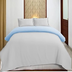 high thread count premium egyptian cotton 1000 tc single size duvet cover 1 piece duvet cover elegant white and light blue solid color