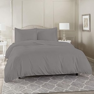 high thread count premium egyptian cotton 1000 tc king size 1 piece duvet cover elegant light grey solid color duvet cover