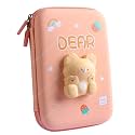 Cartoon Theme Pencil Case - 3D EVA Pencil Case Pouch, Multipurpose Zipper Pencil Case for Kids, Pen and Pencil Bag for School Kids, Girls, Stationery Storage Box (Dear Big)