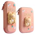Cartoon Theme Pencil Case - 3D EVA Pencil Case Pouch, Multipurpose Zipper Pencil Case for Kids, Pen and Pencil Bag for School Kids, Girls, Stationery Storage Box (Dear Pack of 2)