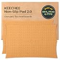 Keechee 2PCS Silicone Non-Slip Mat for Cutting board, Preventing Cutting Injuries in the Kitchen Chopping Boards Feet for Kitchen Safe, Warm Gifts for Kitchen & Home Protector (Brown)