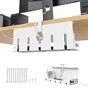 KEEGH Under Desk Cable Management Tray 16 in, Cable Organizer Tray, White