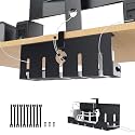KEEGH Under Desk Cable Management Tray 16 in, Cable Organizer Tray, Black