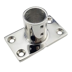 heavy dudyboat hand rail fitting-30 degree 1 inch rectangular base-marine 316 stainless steel deck hardware
