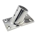 Heavy DudyBoat Hand Rail Fitting-30 Degree 1 inch Rectangular Base-Marine 316 Stainless Steel Deck Hardware