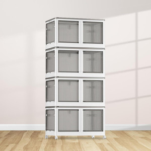 keekos closet organizer boxes storage bins foldable clothestoysoffice supplies plastic collapsible shoe stand