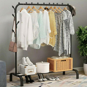 keekos coat rack with shelf double rod clothes hanging stand metal coat umbrella stand metal coat and umbrella stand