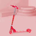 Keekos Kick Scooter Wide LED Light Wheels, Adjustable Handlebar Kids Scooter 3 Wheeler (Red)