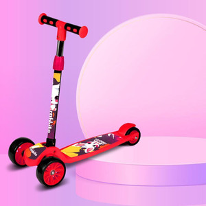 keekos scooter for kids 3 wheeler foldable kick skating cycle with brake bell led-wheel