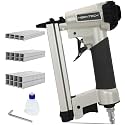 KEENTECH Pneumatic Staple Gun 21GA with 3000pcs 1/2" Crown Staple1/4-5/8"