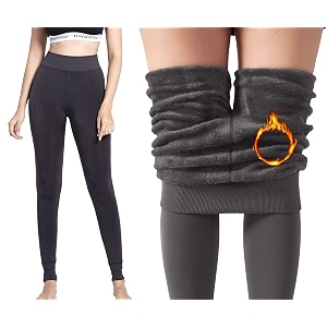 winter for women warm leggings stretchable thick fur lined fleece winter thermal soft legging tights stocking grey