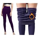 Winter for Women Warm Leggings Stretchable Thick Fur Lined Fleece Winter Thermal Soft Legging Tights Stocking Purple