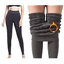Winter for Women Warm Leggings Stretchable Thick Fur Lined Fleece Winter Thermal Soft Legging Tights Stocking Grey